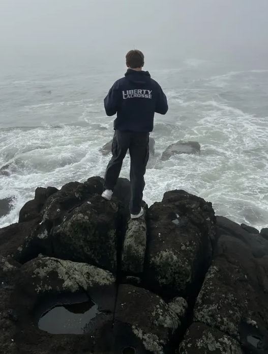 Jacob on a cliff